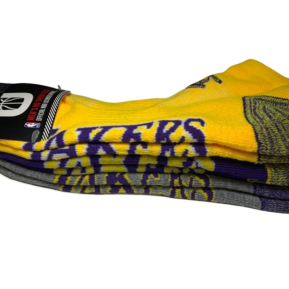 Lakers Socks - 3 Packs of 3 Pair No Shows - Picture 3 of 3